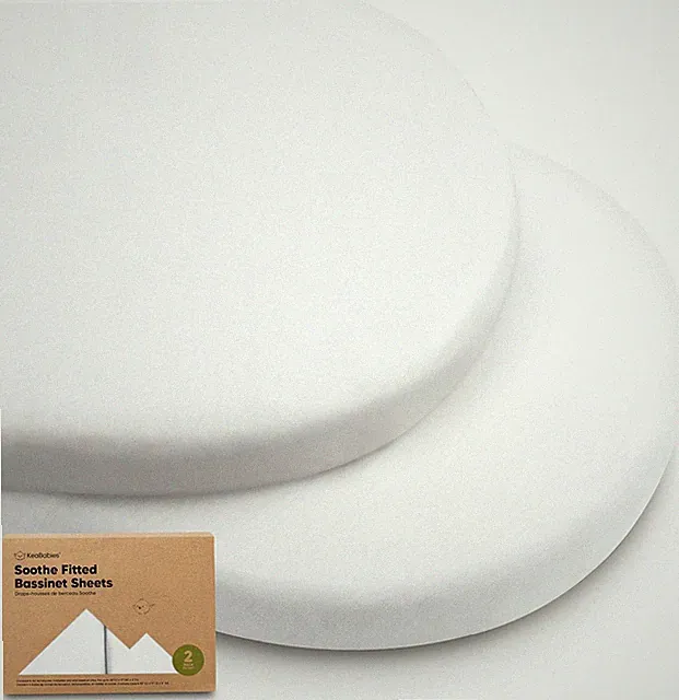 2-Pack Organic Bassinet Sheets for Girls Boys - 100% Cotton Bassinet Mattres...
