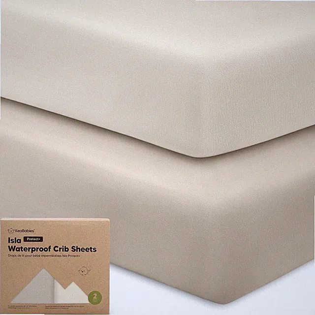 2-Pack Waterproof Baby Crib Sheets for Boys, Girls - 52X28 Viscose Derived from