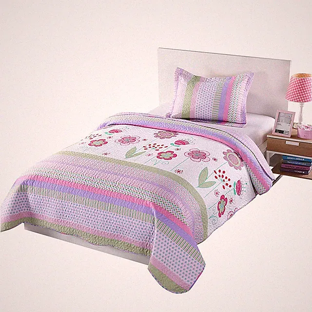 2pcs Kids Quilt Bedspread Comforter Set Throw Blanket for Boys Girls Quilt, A14