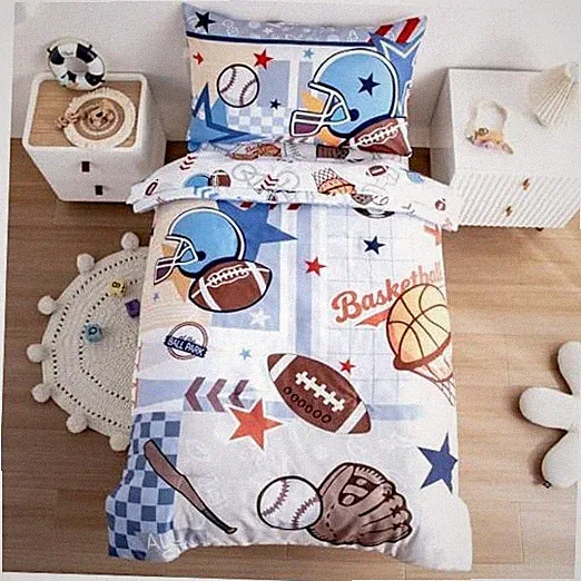 4-Piece Toddler Bedding Set for Boys - Soft & Skin Friendly Toddler Bed Sports
