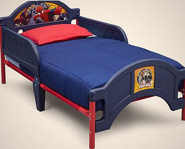 Childrens Marvel Spider Man Toddler Bed For Boys Kids New Best Metal Plastic NEW