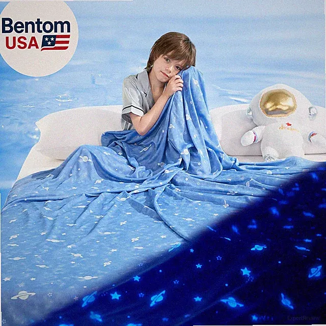 Cooling Blanket Throw, Glow in the Dark Cool Blanket with Star Cosmic for Boys G