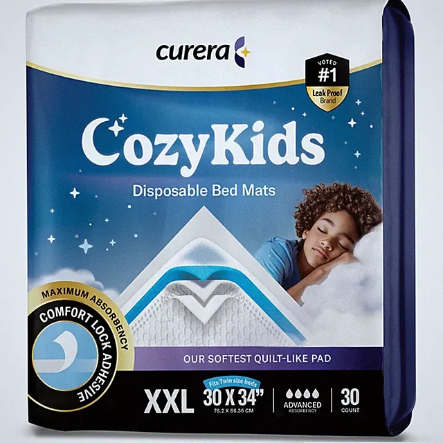CozyKids® Disposable Bedwetting Bed Pads for Kids 30”x 34” Super Absorbent Po...