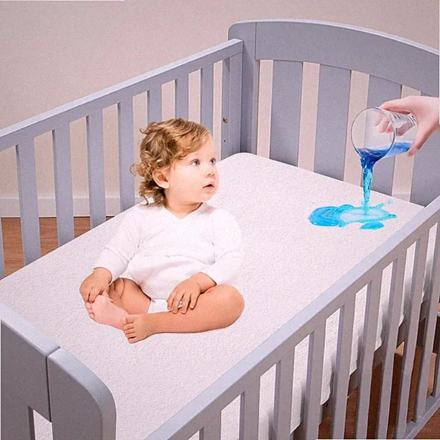 Crib Mattress Protector Waterproof Smooth Top Mattress Cover for Kids 28"x52"