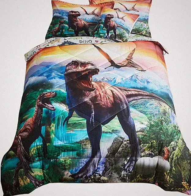 Dinosaur Twin Comforter Set for Boys - 6 Piece Bedding Set with Sheets
