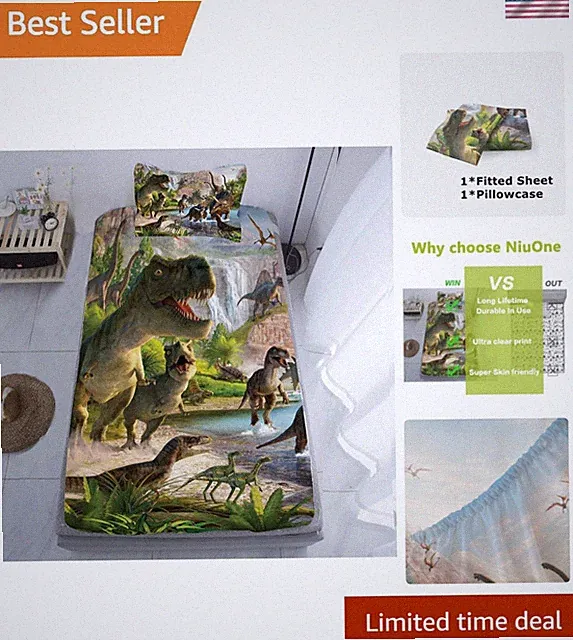 Dinosaurs Bed Sheets Twin for Boys,3D Realistic Dinosaur Green Fitted Sheets...