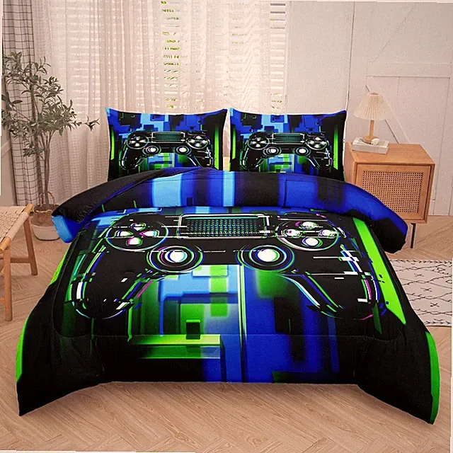 Gamepad Comforter Set for Boys,Twin Size Bedding Sets for Boys,Gamepad Printe...
