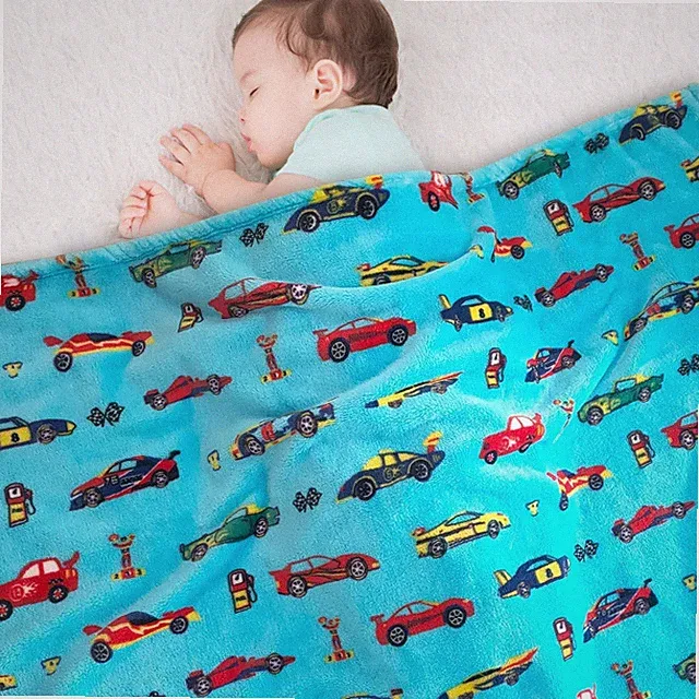 Lukeight Toddler Blanket for Boys and Girls, Plush and Thick Car Blanket Birt...
