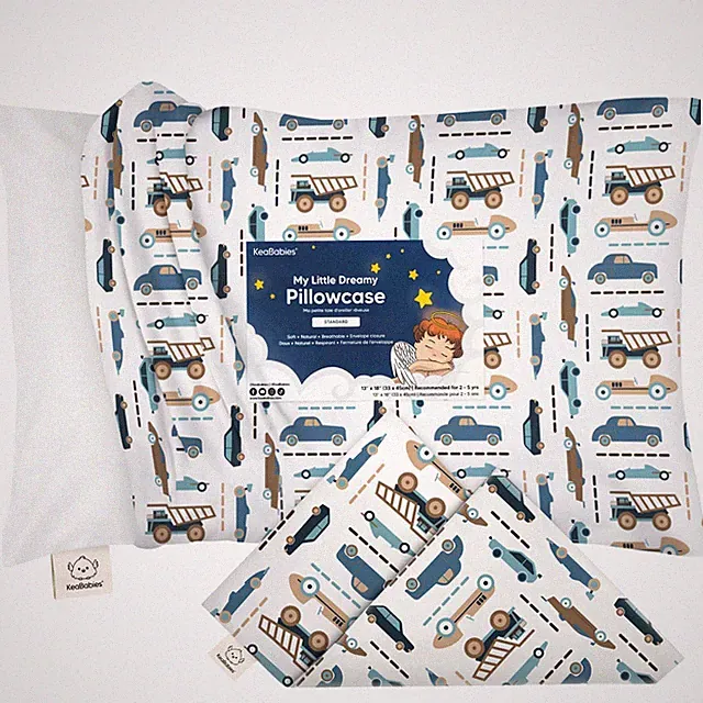 Organic Toddler Pillowcase - Natural Cotton for Mini Pillows Kids & Boys