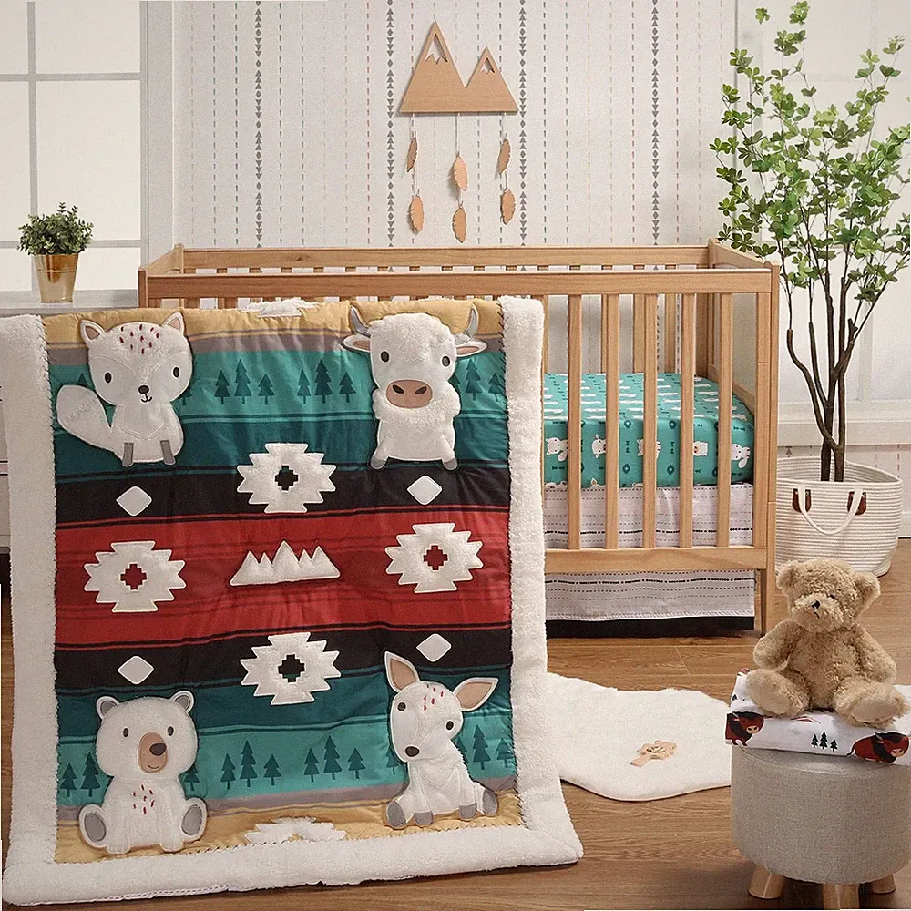 The Peanutshell 4 Piece Baby Crib Bedding Set for Boys & Crib, Multicolor